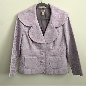 Anthropologie Elevenses lilac jacket blazer